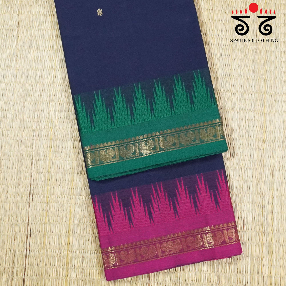 Blue Chettinad Cotton Saree