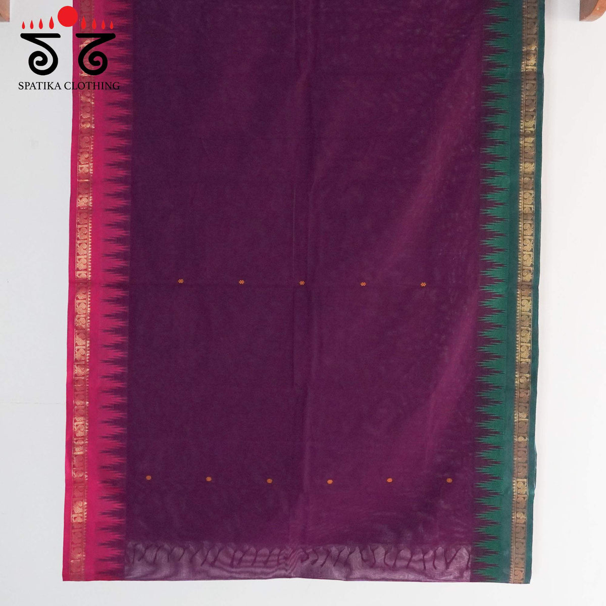 Purple Chettinad Cotton Saree