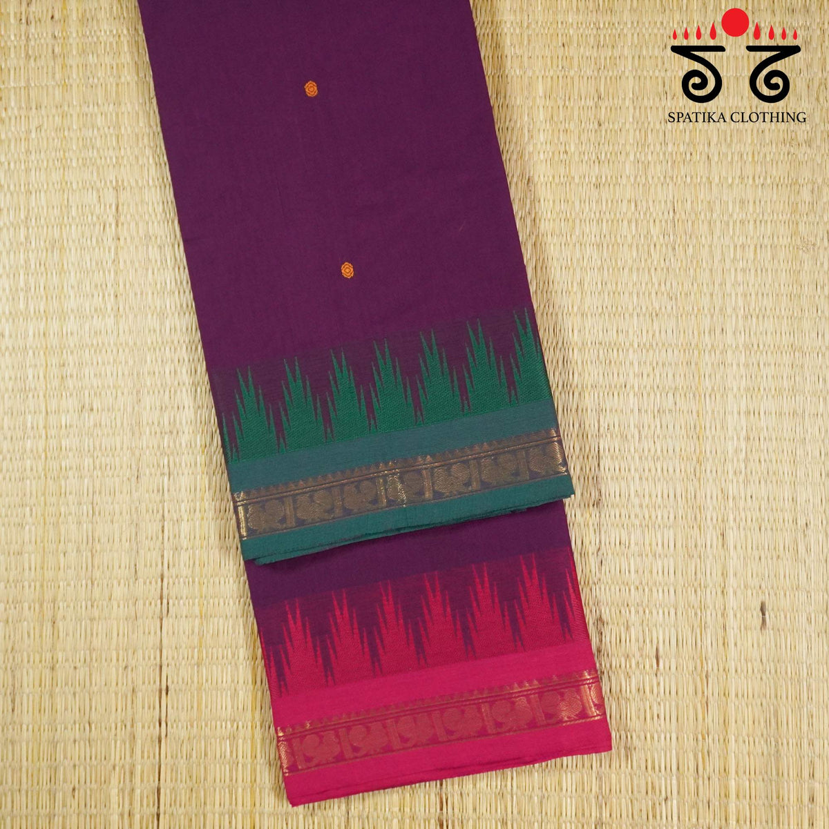 Purple Chettinad Cotton Saree