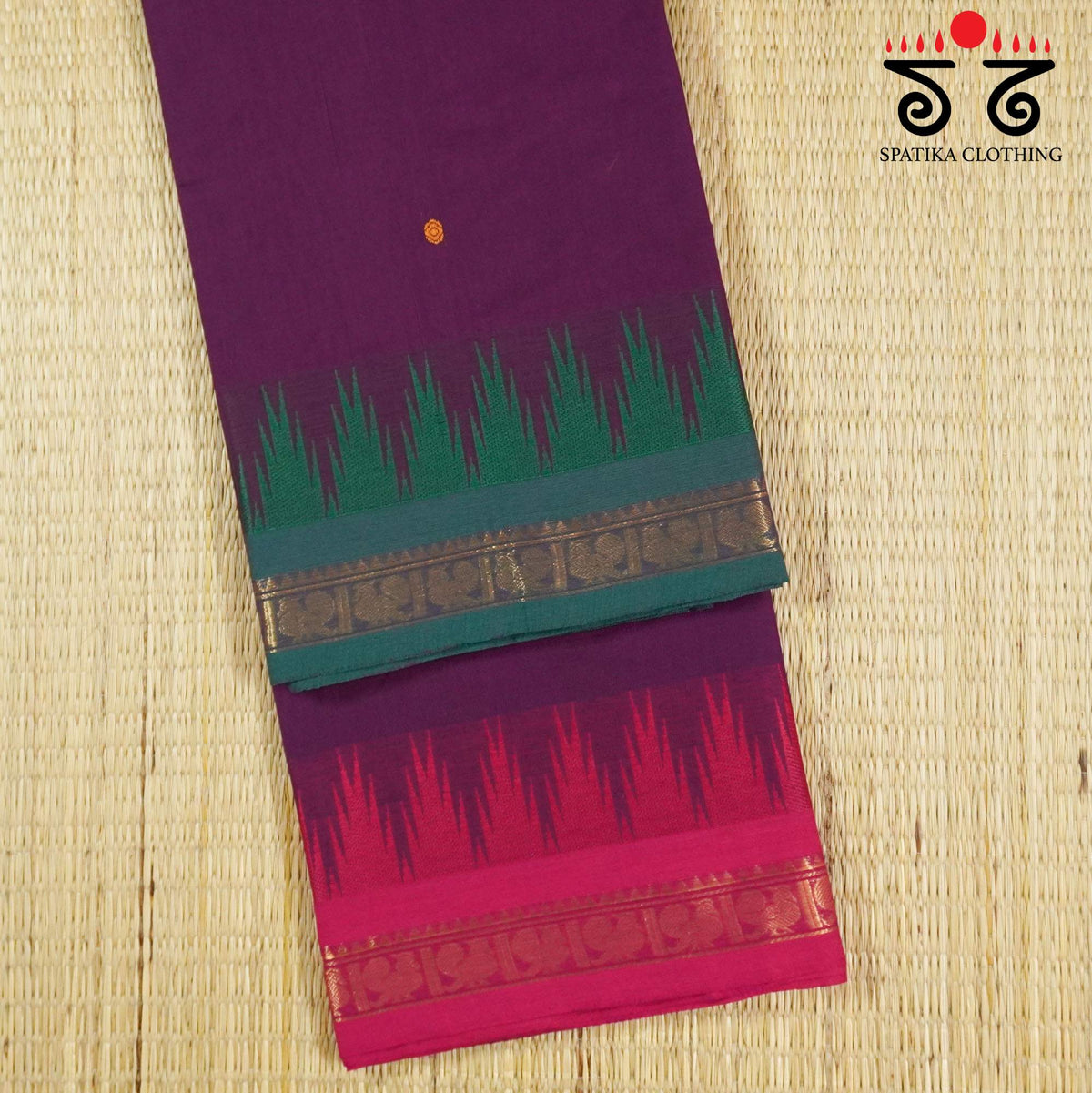 Purple Chettinad Cotton Saree