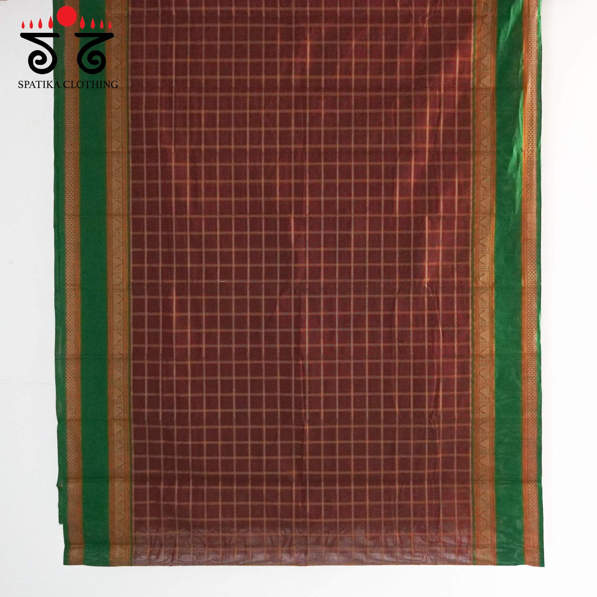 Maroon Kanchi Cotton Saree