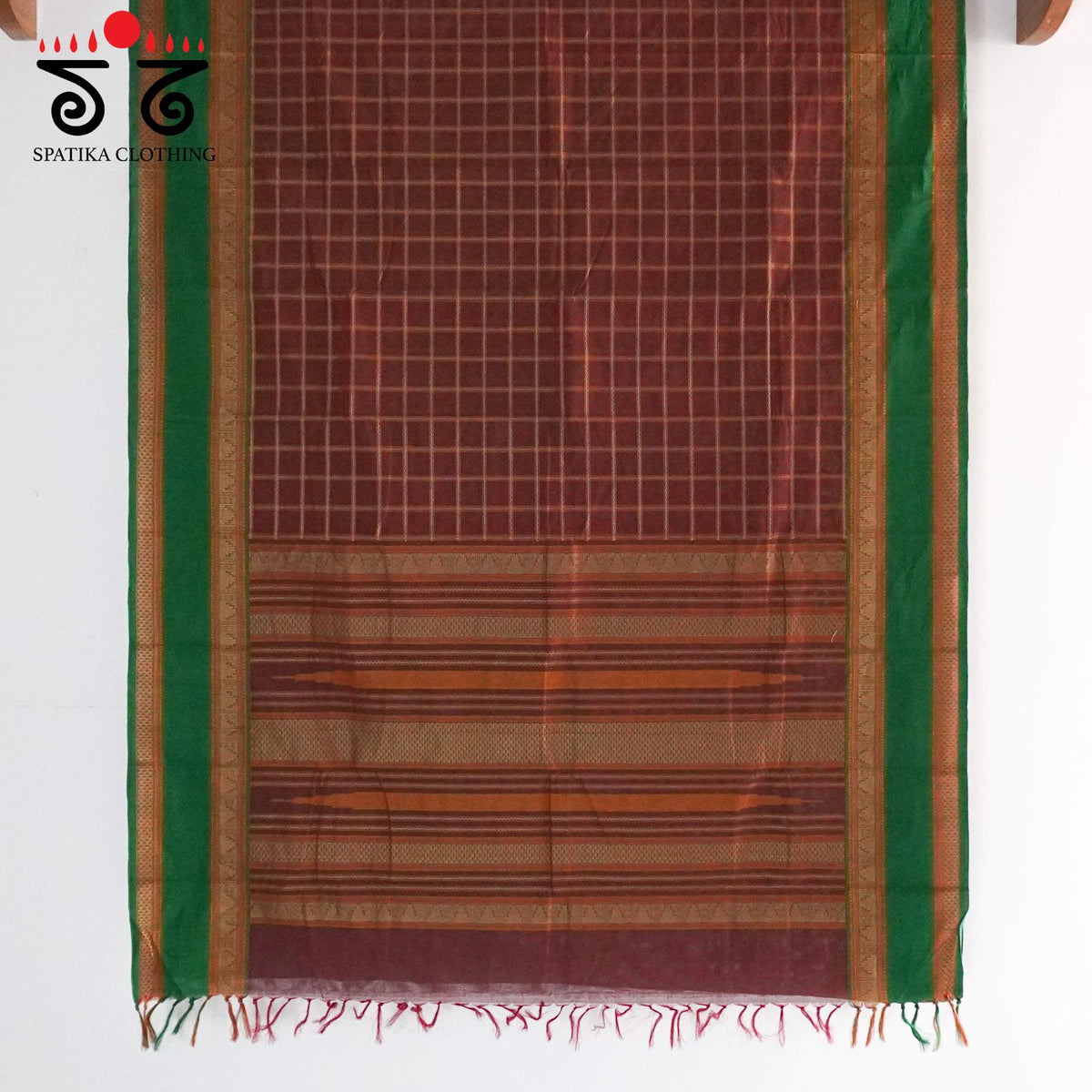 Maroon Kanchi Cotton Saree