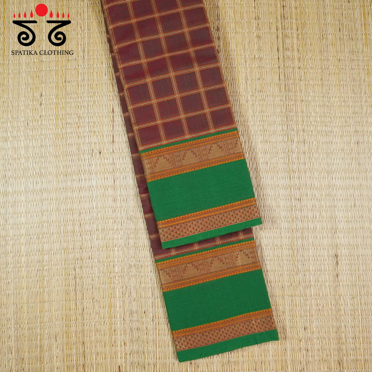 Maroon Kanchi Cotton Saree