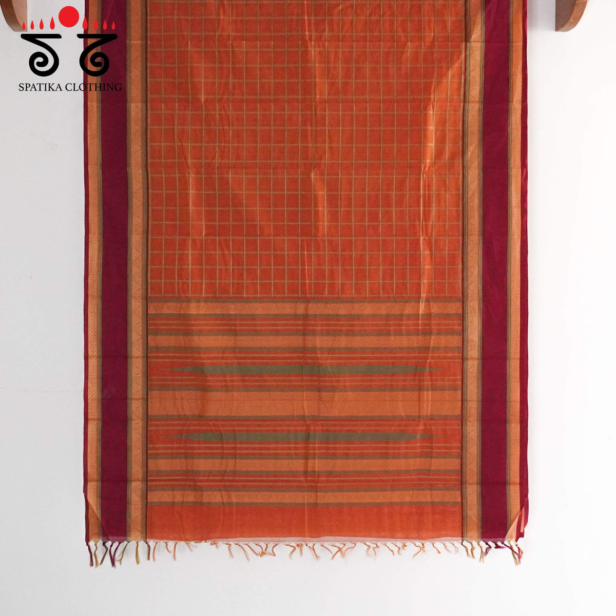 Orange Kanchi Cotton Saree
