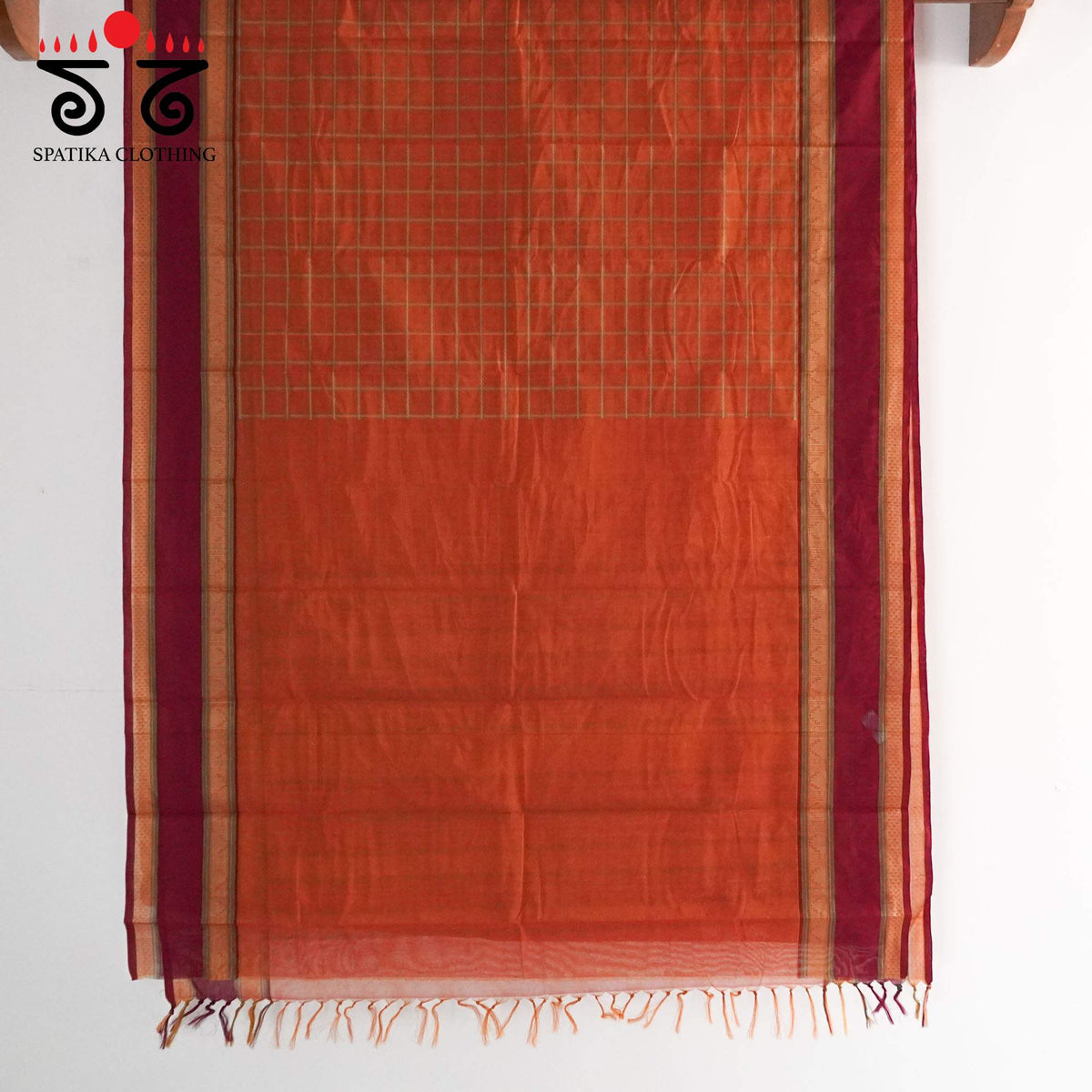 Orange Kanchi Cotton Saree