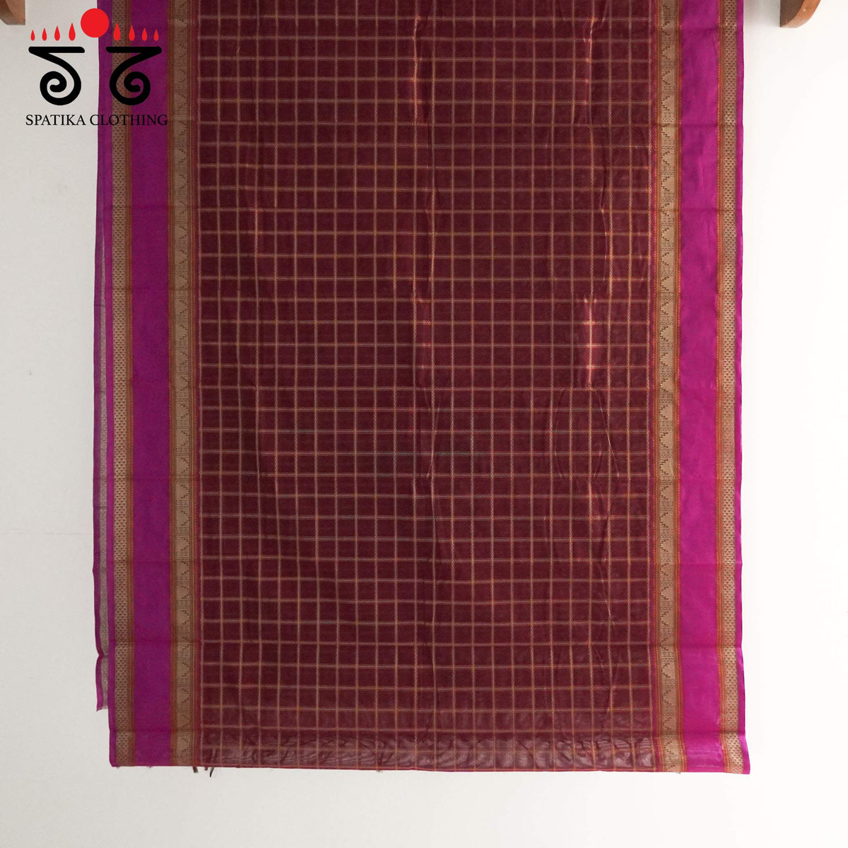 Maroon Kanchi Cotton Saree
