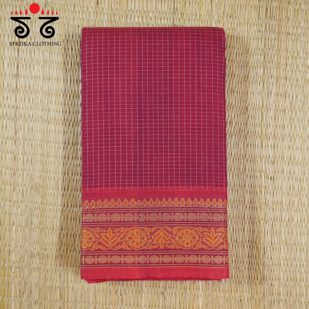Red Festive Kanchi Cotton Saree