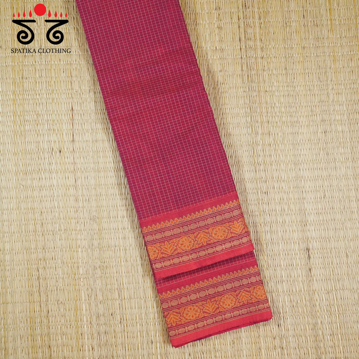 Red Festive Kanchi Cotton Saree