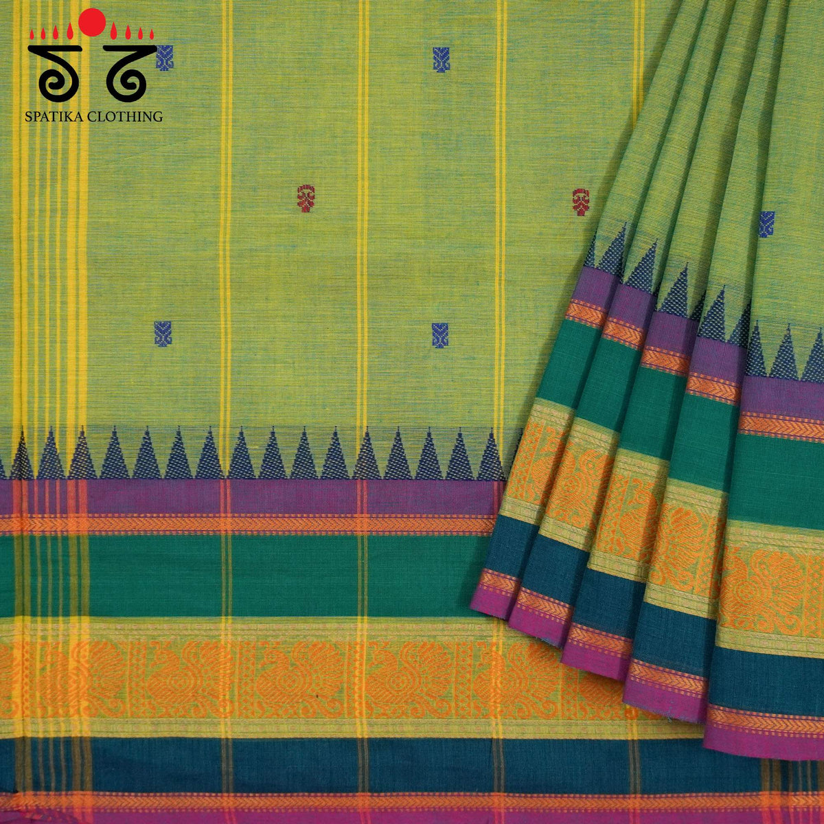 Green Kanchi Cotton Saree