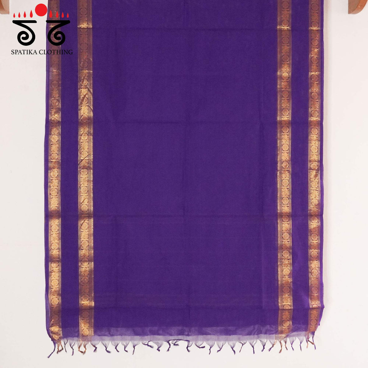 Purple Kanchi Cotton Saree