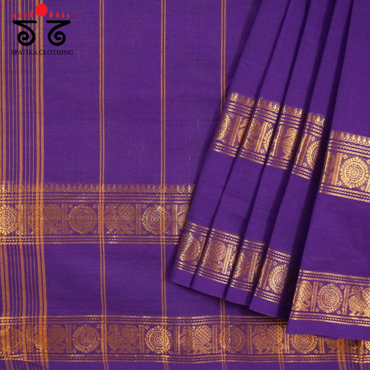 Purple Kanchi Cotton Saree