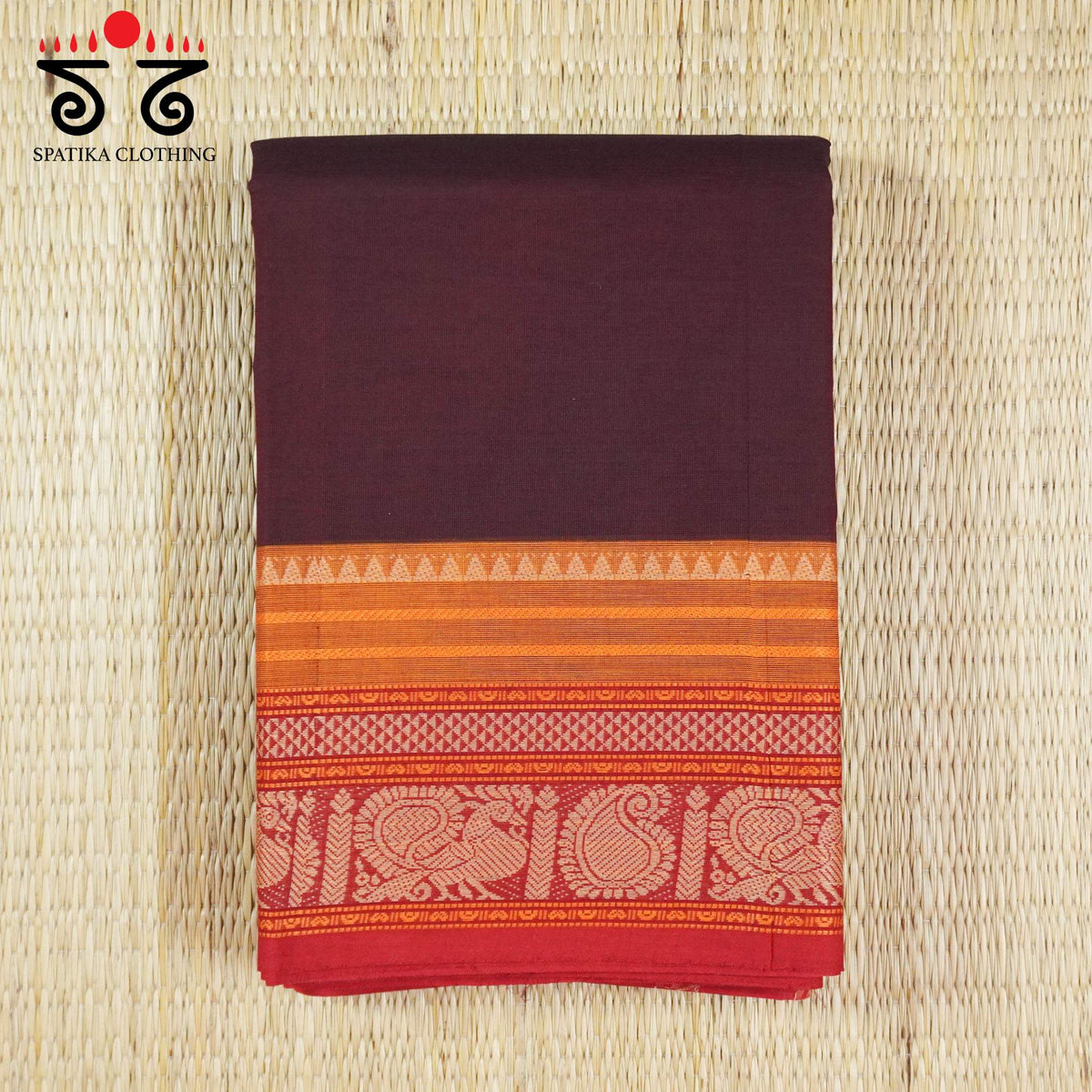 Brown Kanchi Cotton Saree