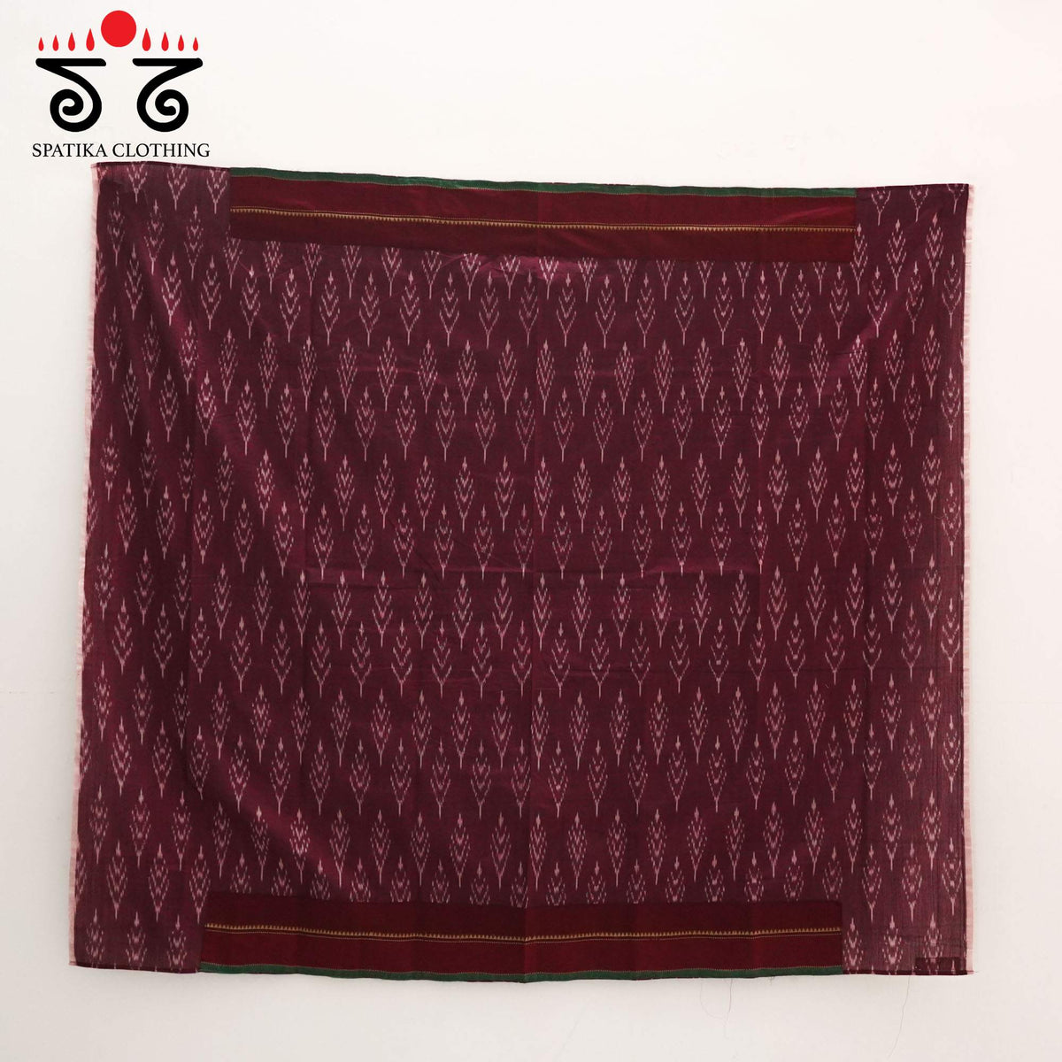Mustard Kanchi Cotton Saree - Ikat Blouse