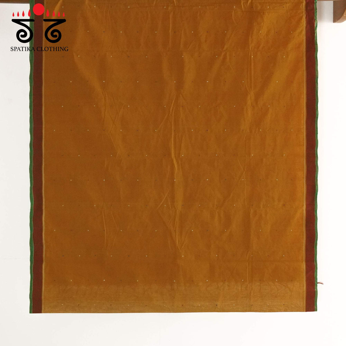 Mustard Kanchi Cotton Saree - Ikat Blouse