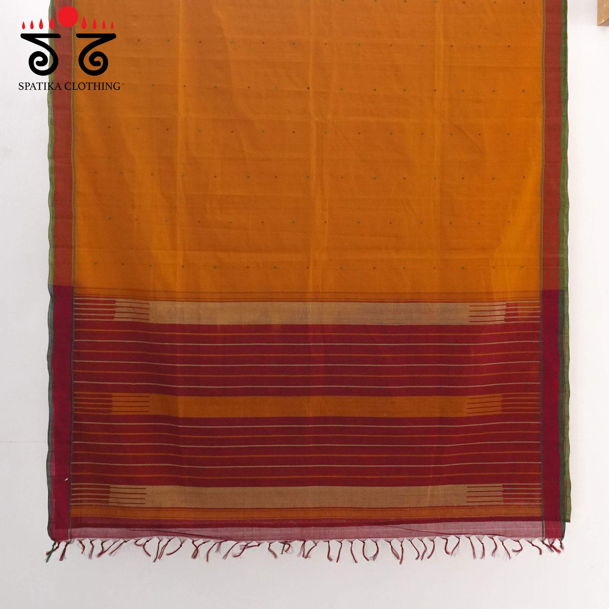 Yellow Kanchi Cotton Saree - Ikat Blouse