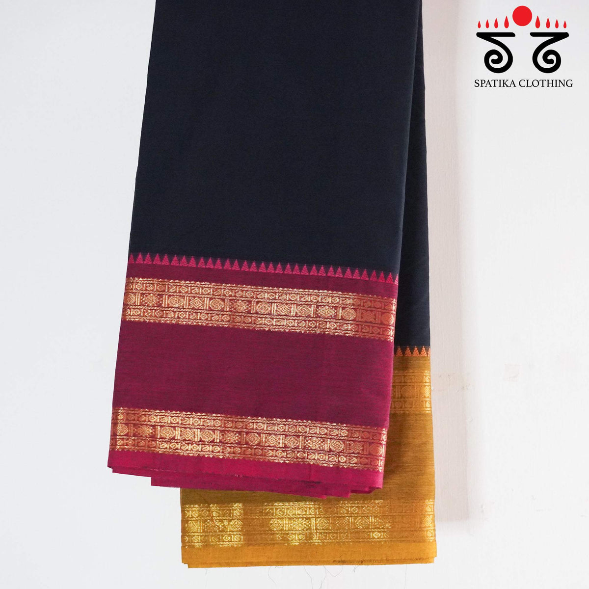 Black Kanchi Cotton Saree
