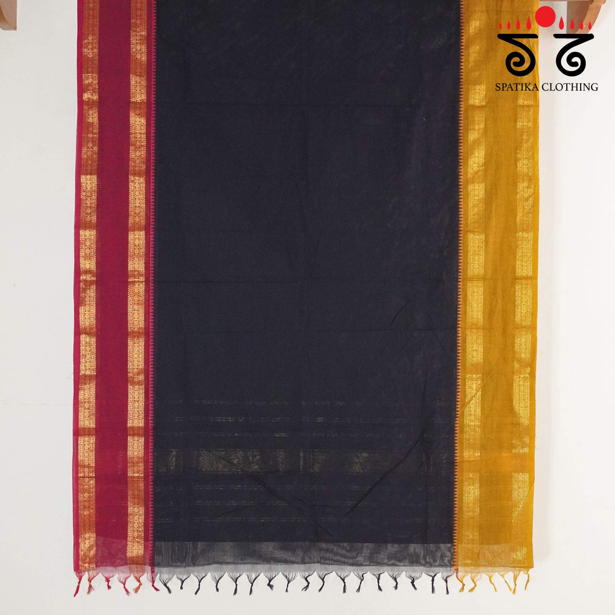 Black Kanchi Cotton Saree