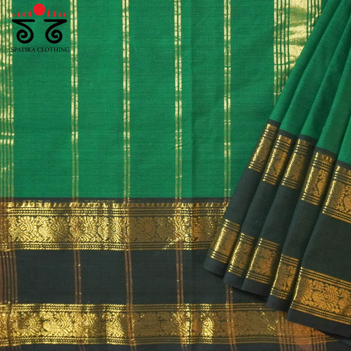 Green Kanchi Cotton Saree