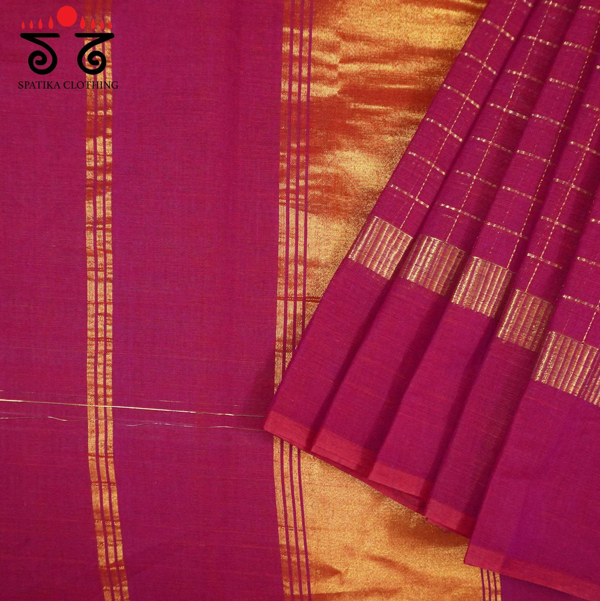 Pink South Cotton Saree