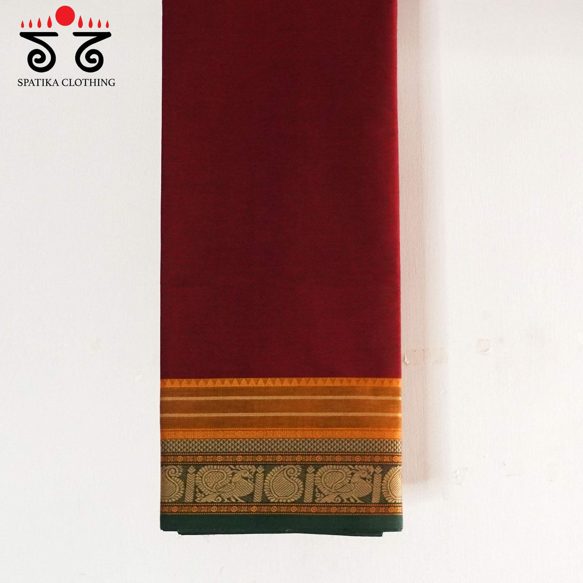 Maroon Kanchi Cotton Saree