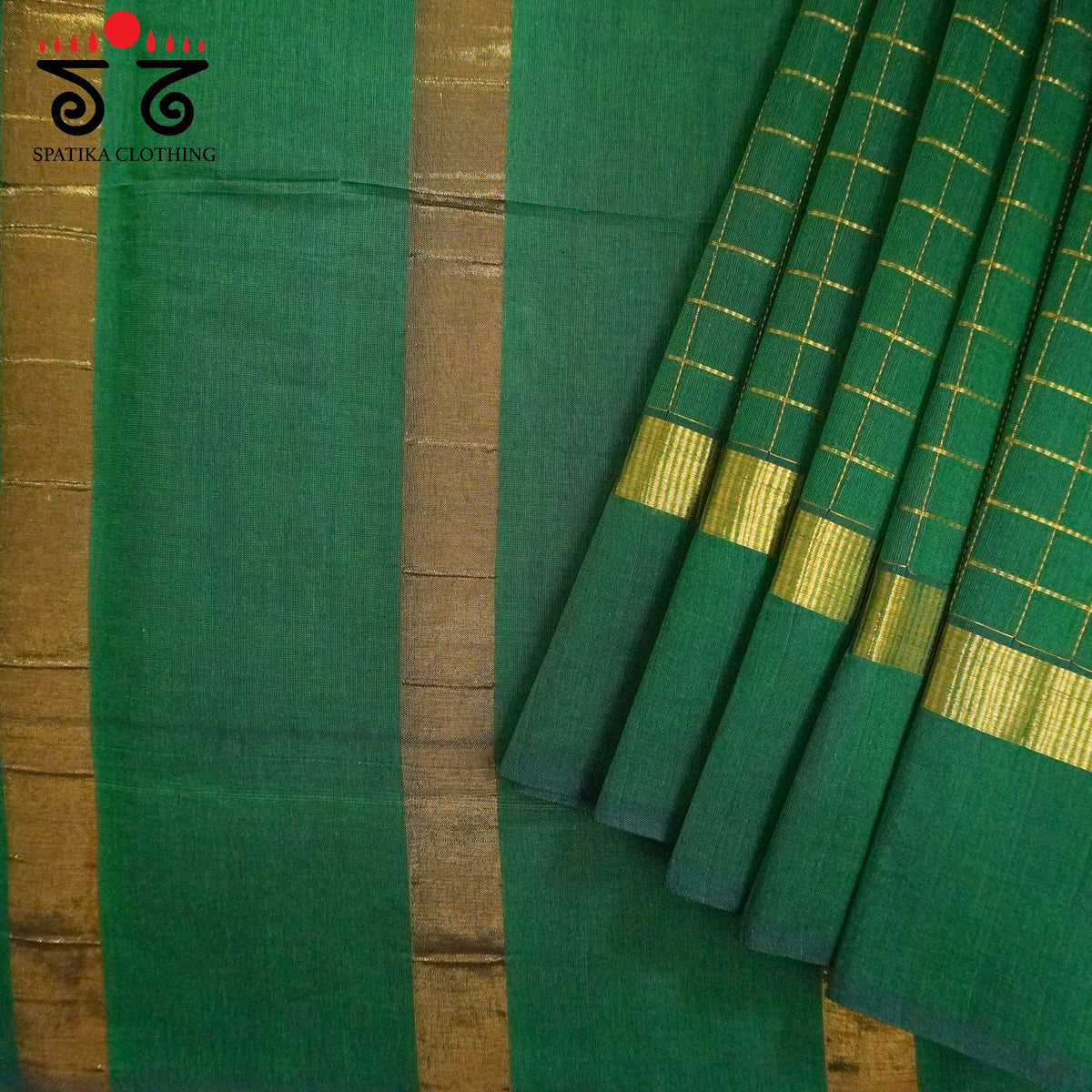 Green South Cotton Saree