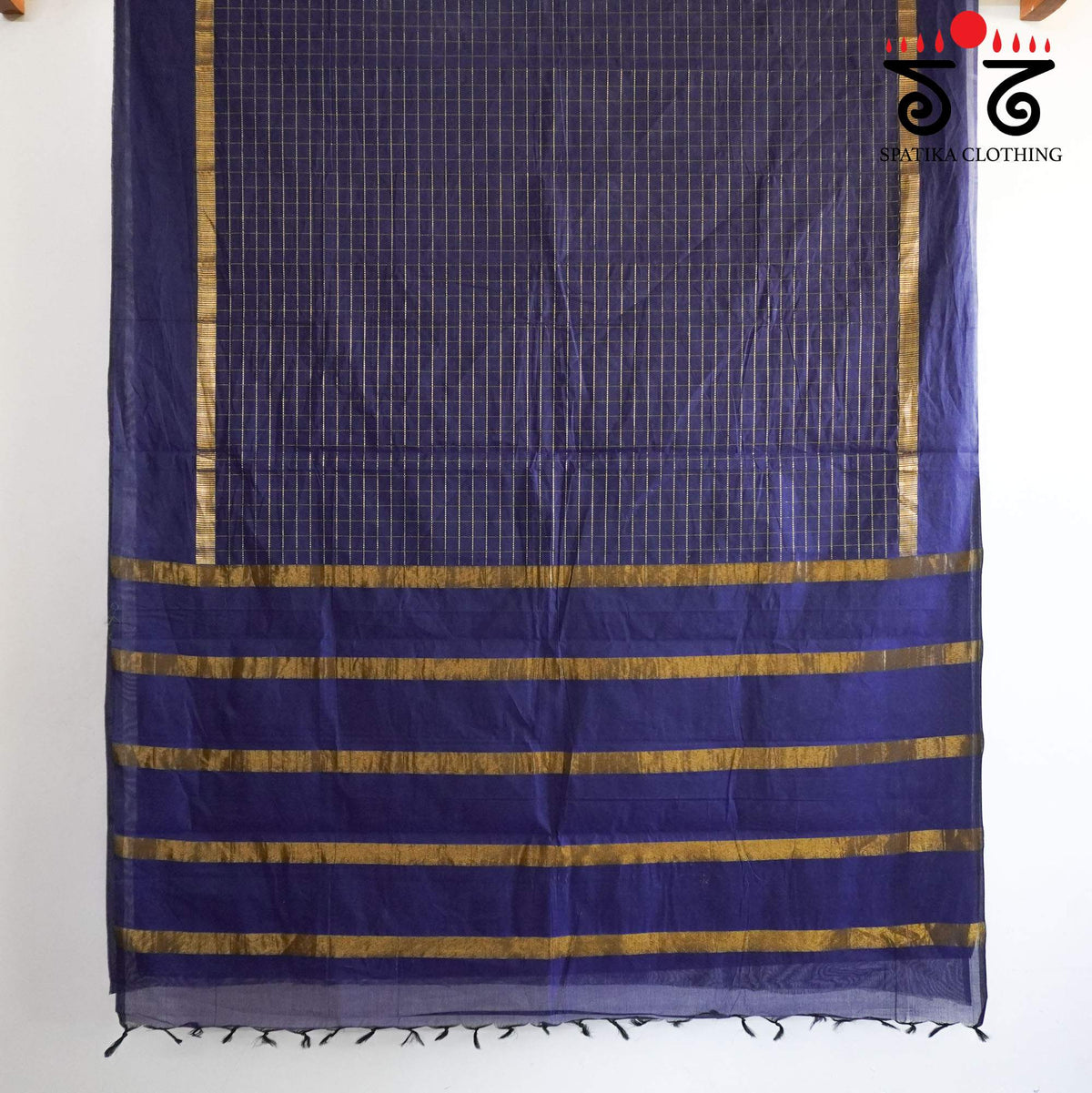 Navy Blue South Cotton Saree