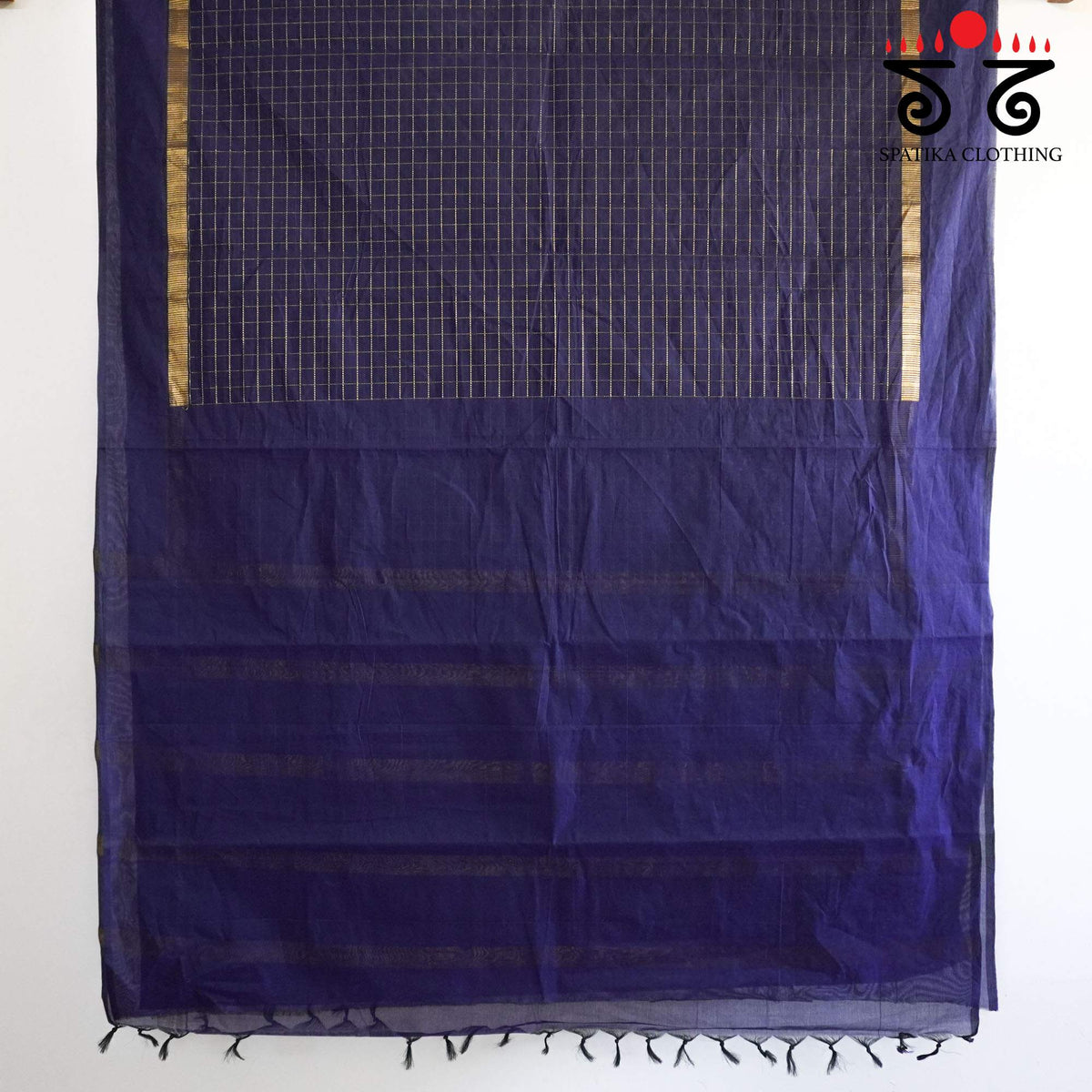 Navy Blue South Cotton Saree