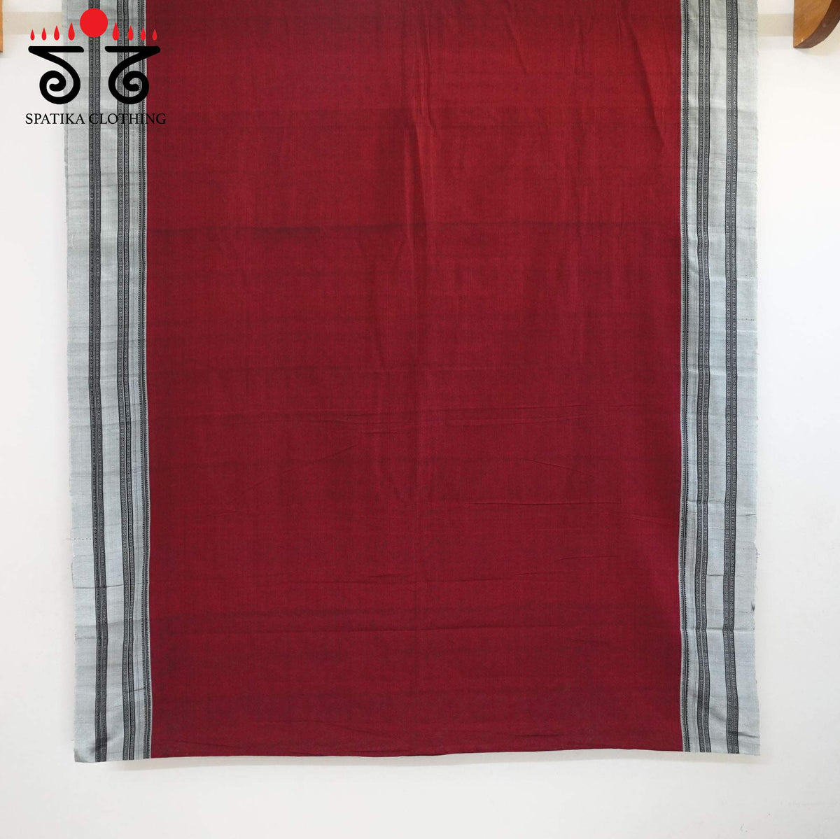Red Ilkal Handwoven Cotton Saree - Kalamkari Blouse