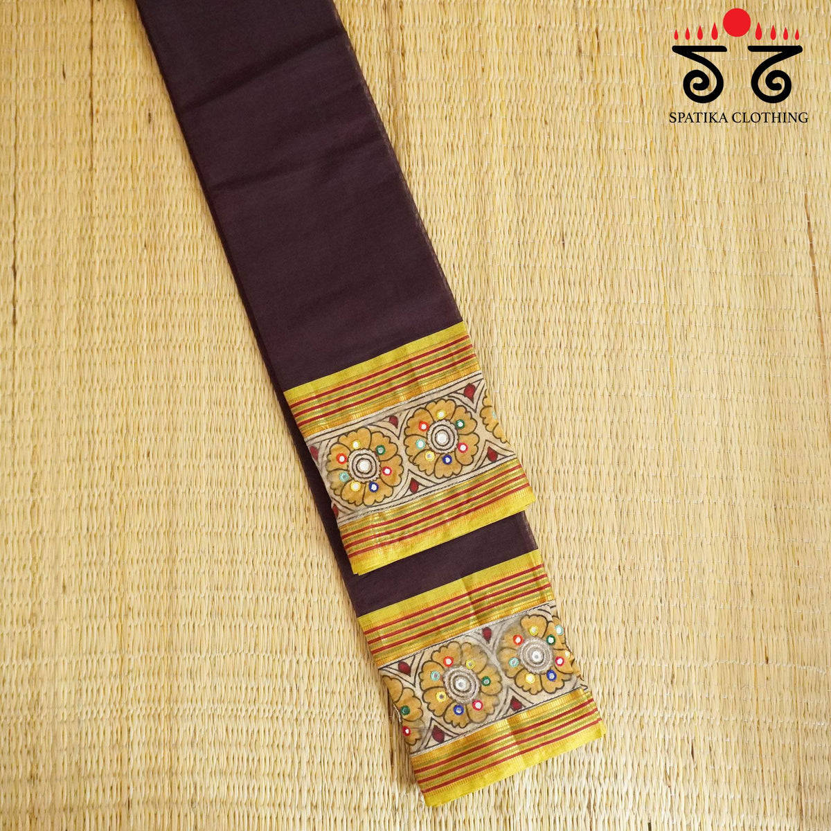 Pen kalamkari Handcrafted Blouse Fabric