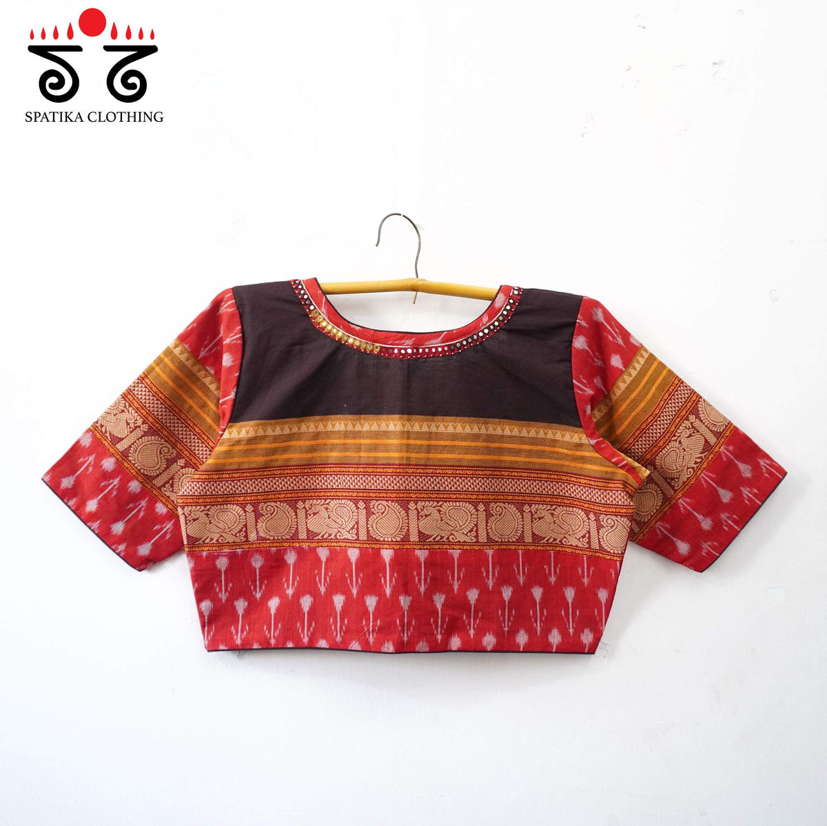 Maroon Kanchi Cotton Handcrafted Blouse