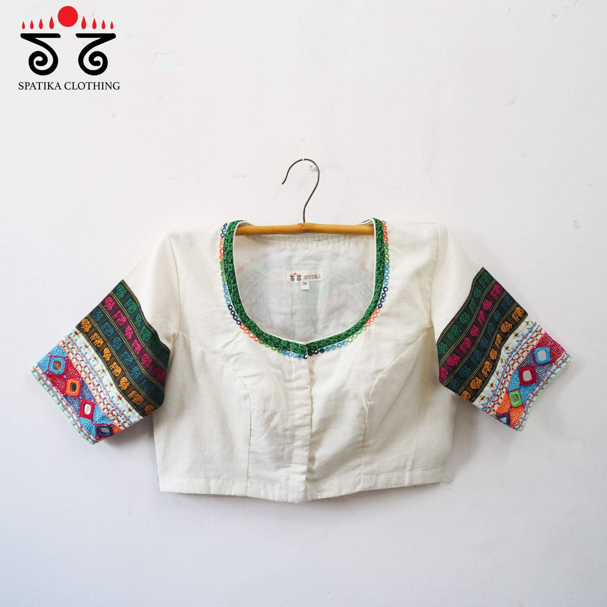 White Festive Lambani Khun Handcrafted Blouse
