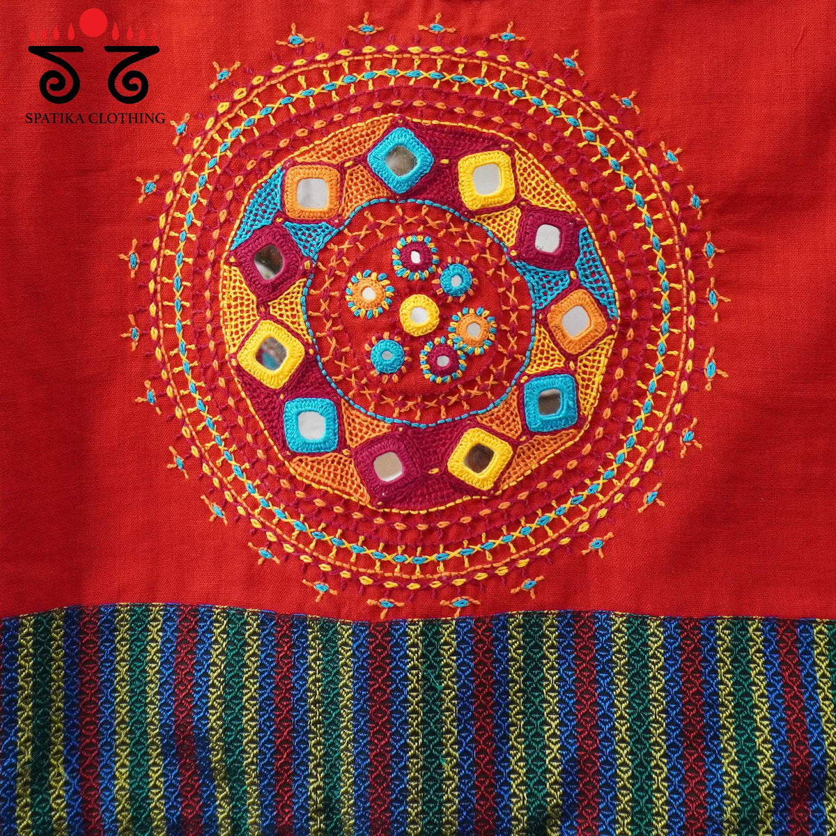 Red Festive Lambani Khun Handcrafted Blouse
