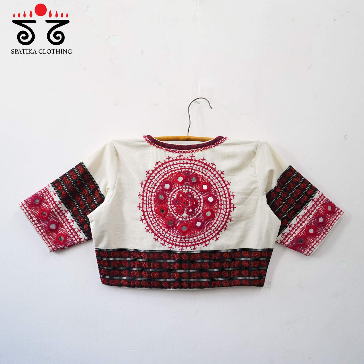 White Festive Lambani Khun Handcrafted Blouse