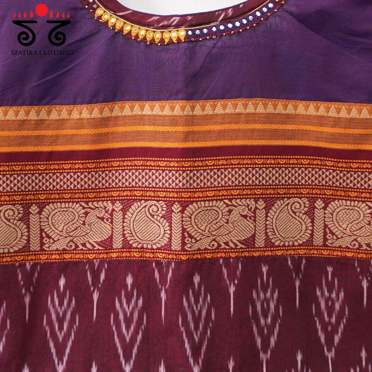 Purple Kanchi Cotton Handcrafted Blouse