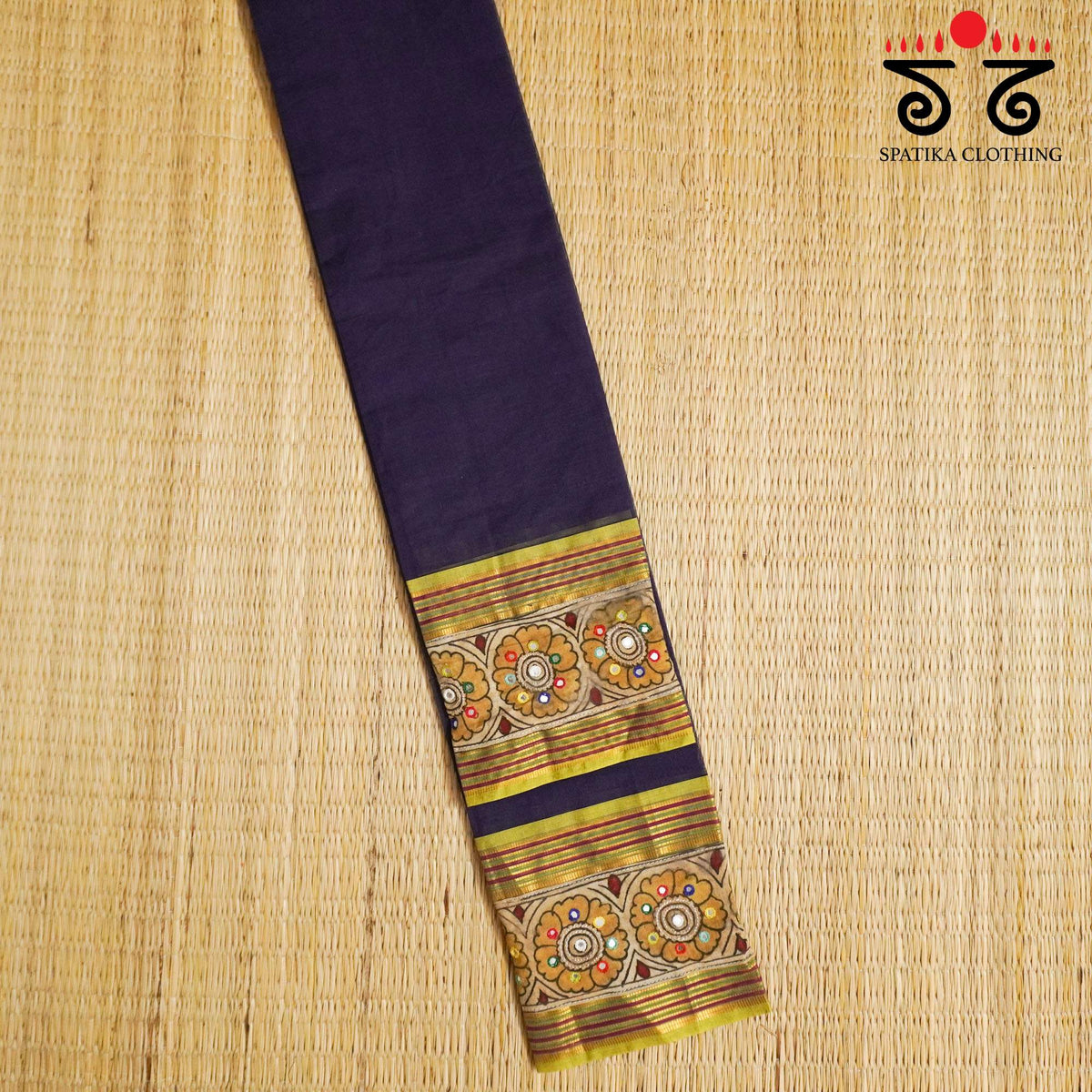 Pen kalamkari Handcrafted Blouse Fabric