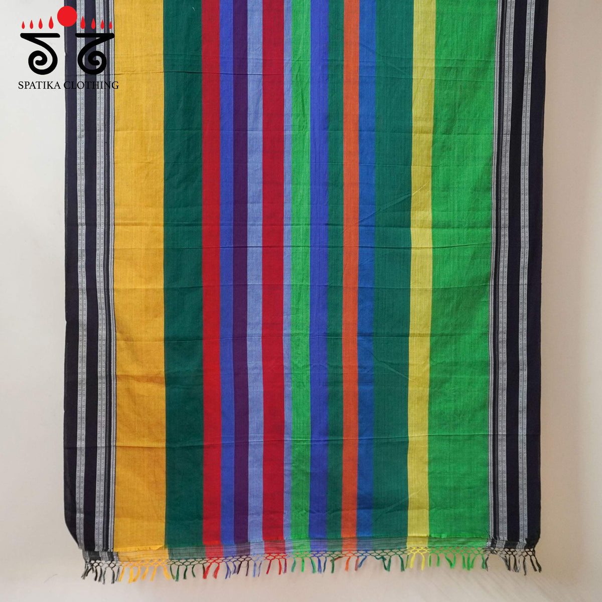 Green Kolam - Embroidered Ilkal Saree