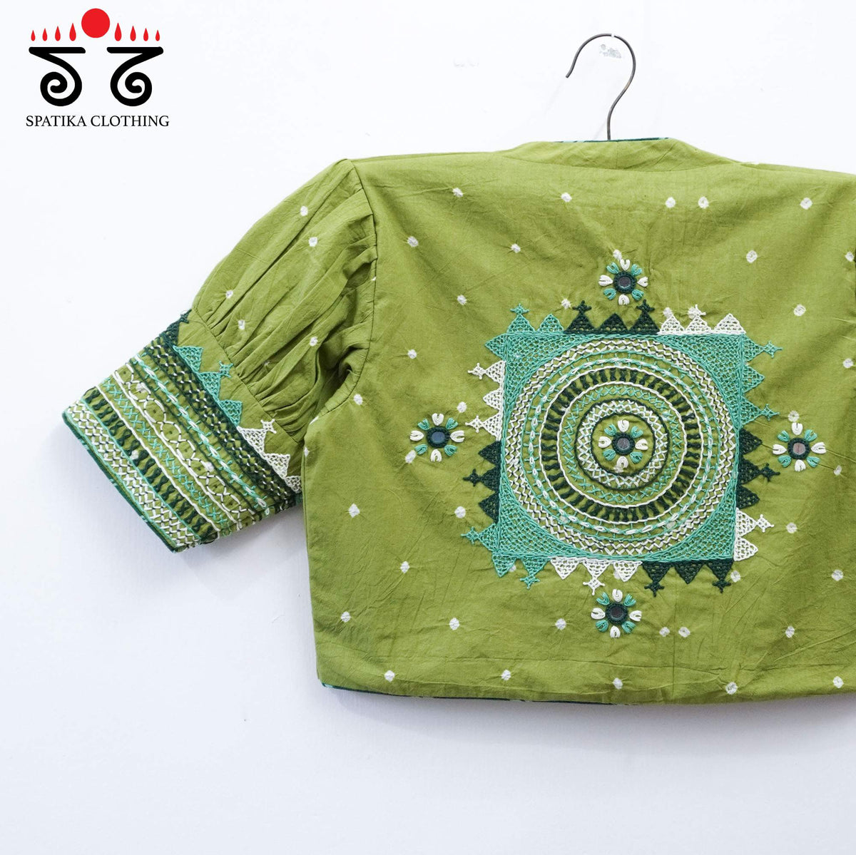 Green Lambani - Bandhani blouse