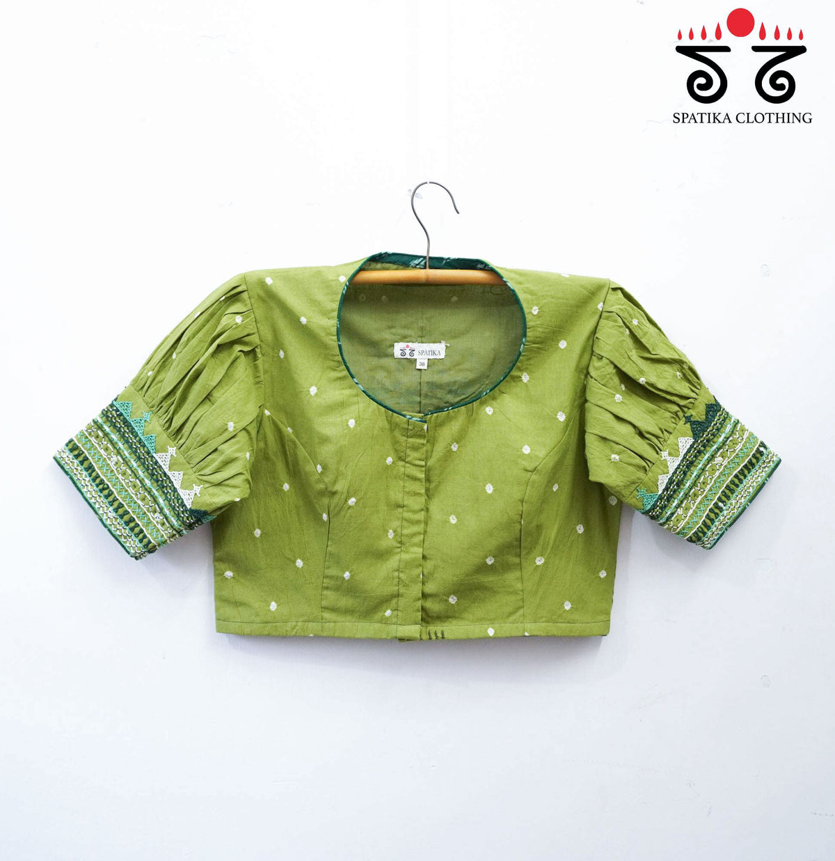 Green Lambani - Bandhani blouse