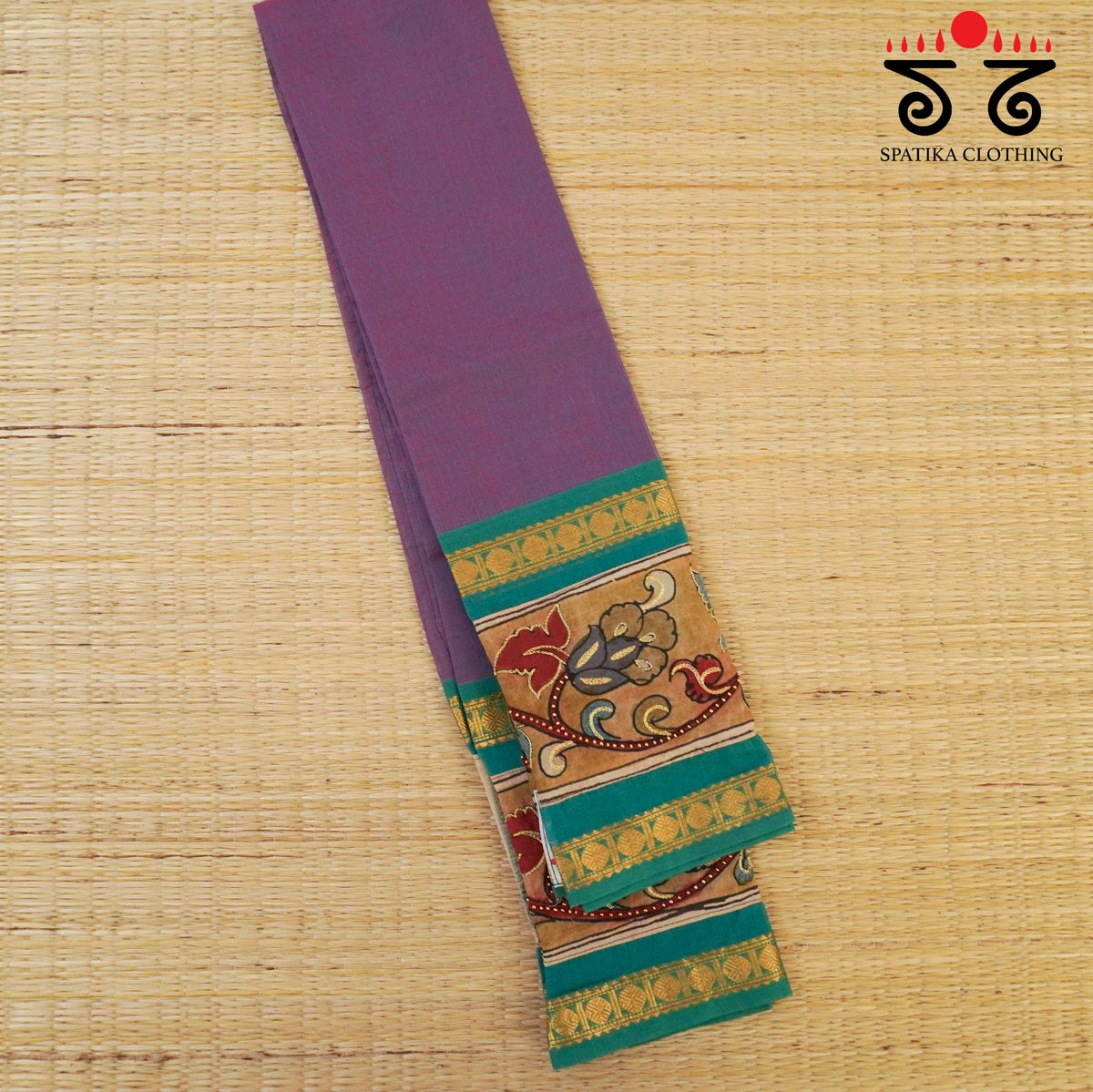 Pen kalamkari Handcrafted Blouse Fabric