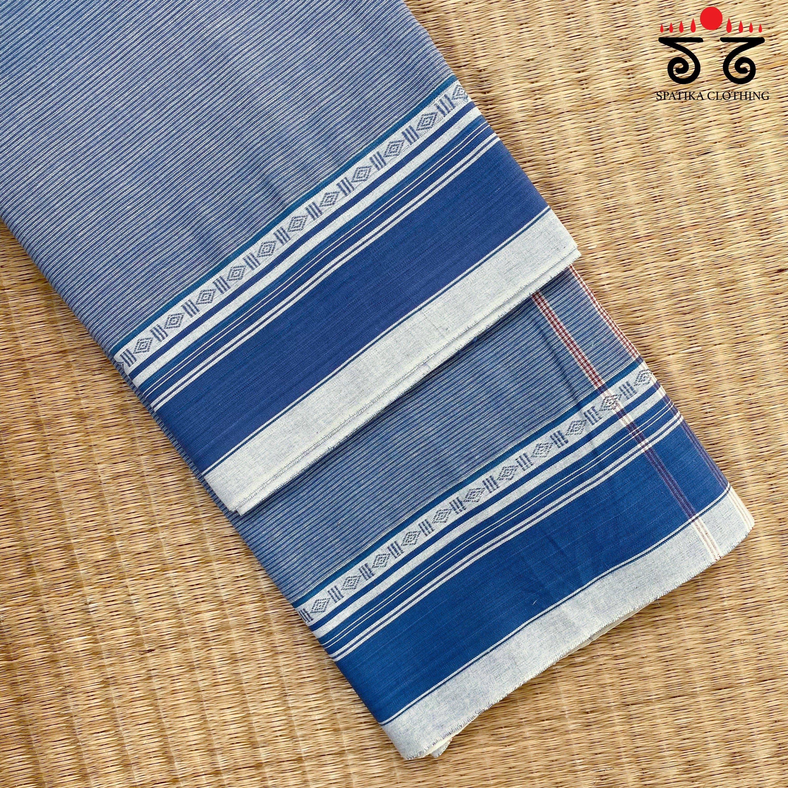 Aane Hejje - Blue & White Revival Saree