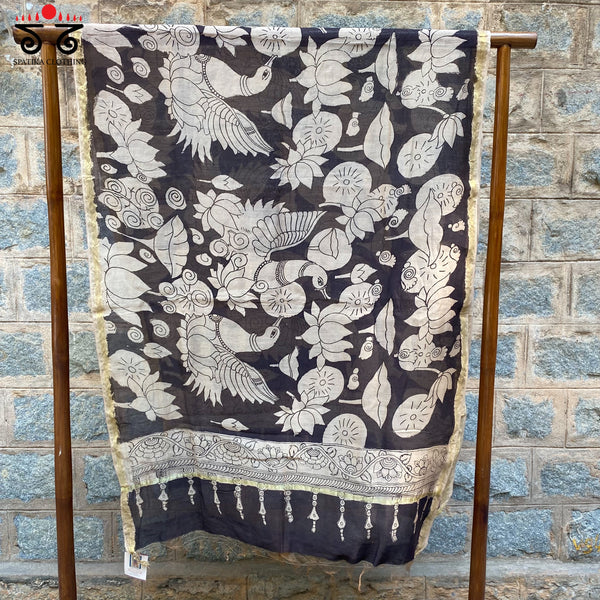 Pen kalamkari Chanderi Stole