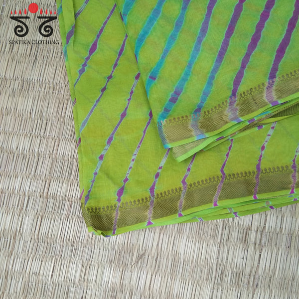 Leheriya on Maheshwari Silk Cotton Saree