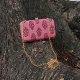 Box Clutch - Pink Paisley!