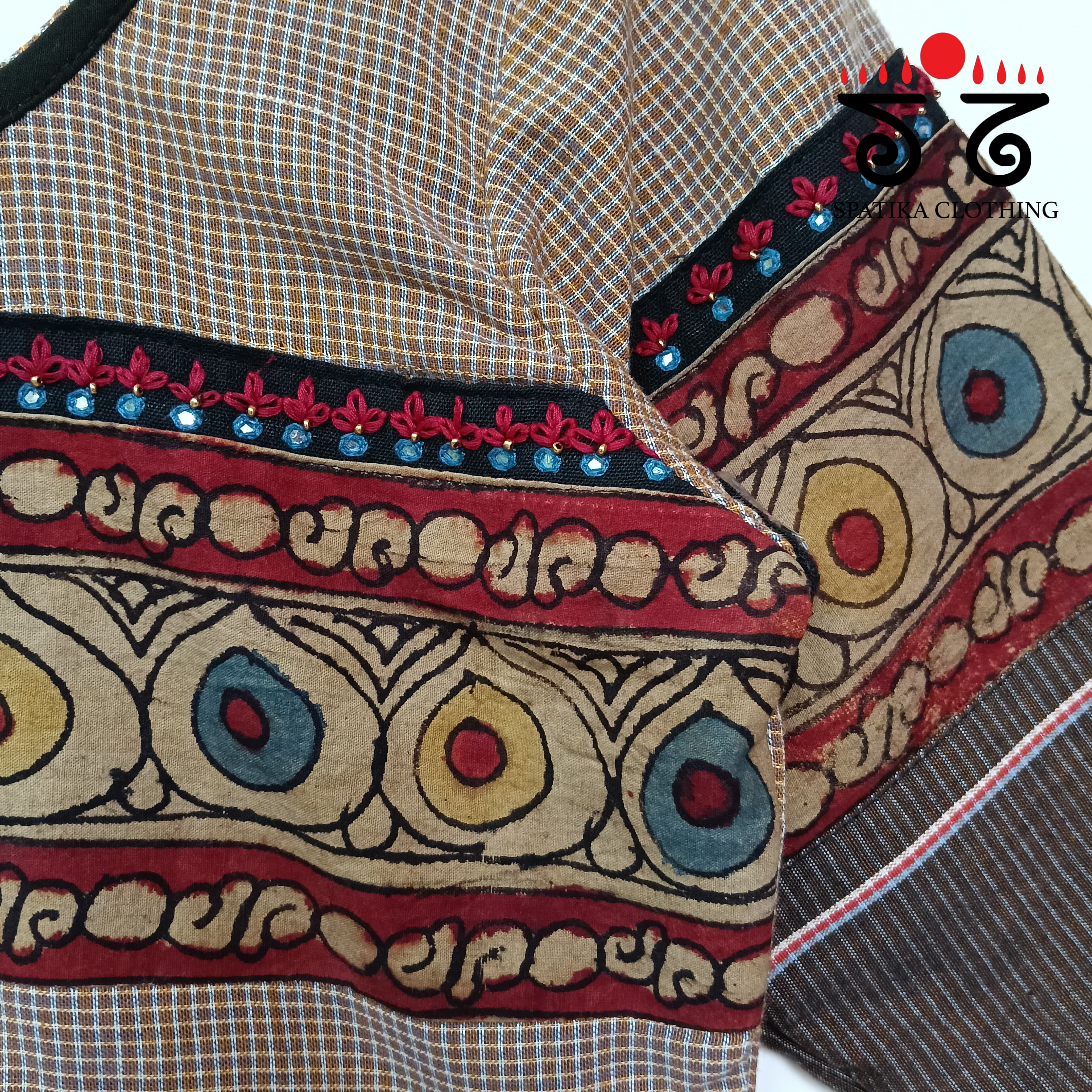 The Boondh - Brown Pen Kalamkari Blouse