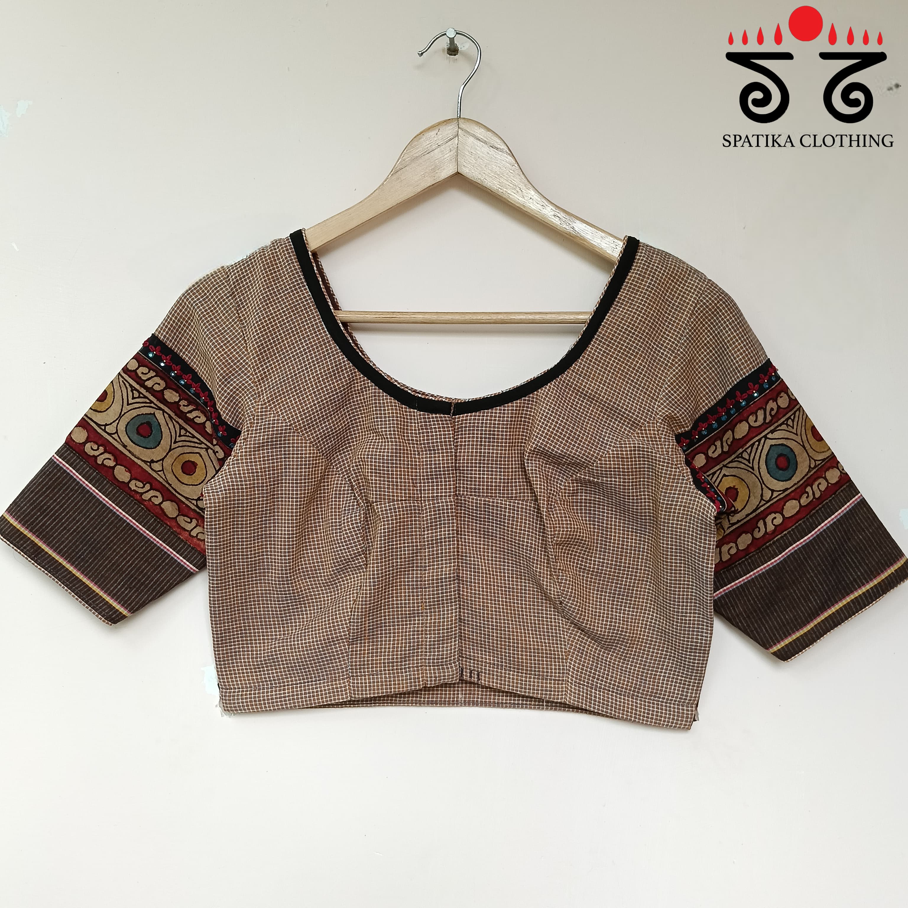 The Boondh - Brown Pen Kalamkari Blouse