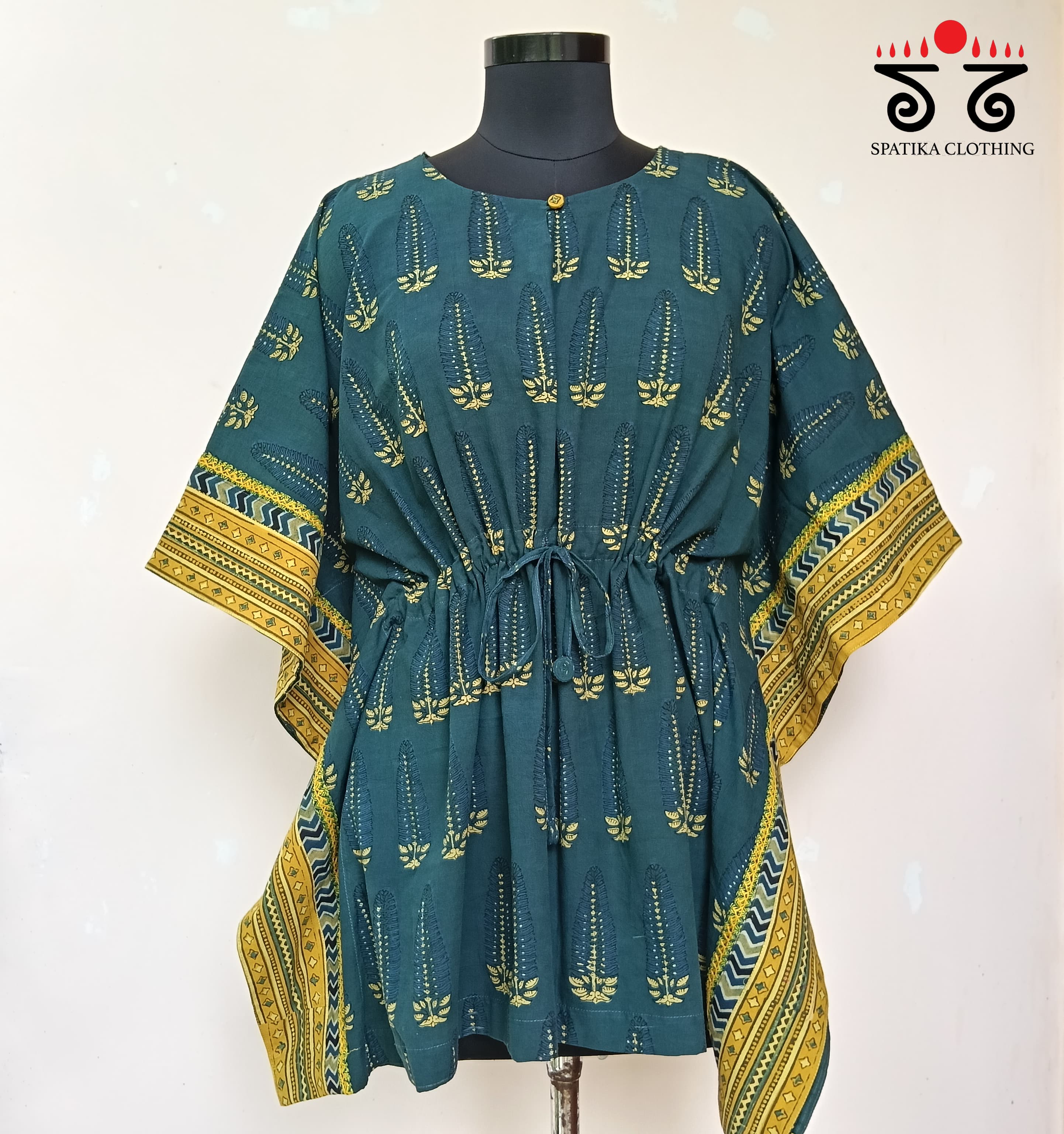 Hand-embroidered Kaftan Top