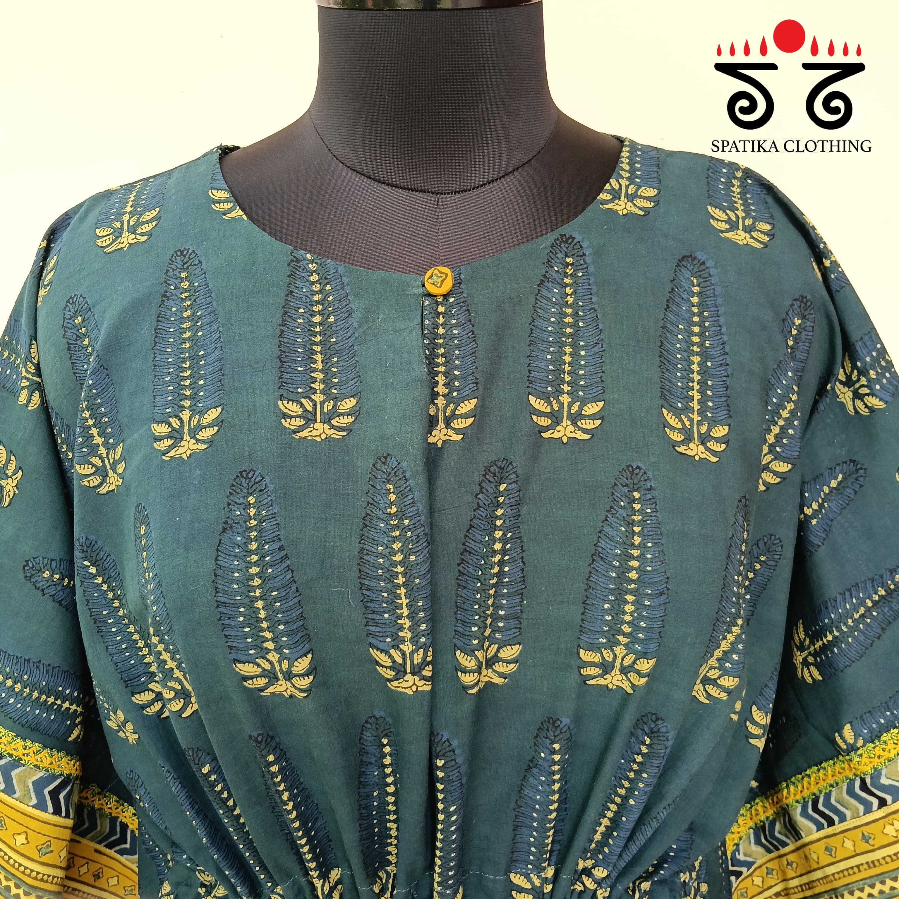 Hand-embroidered Kaftan Top
