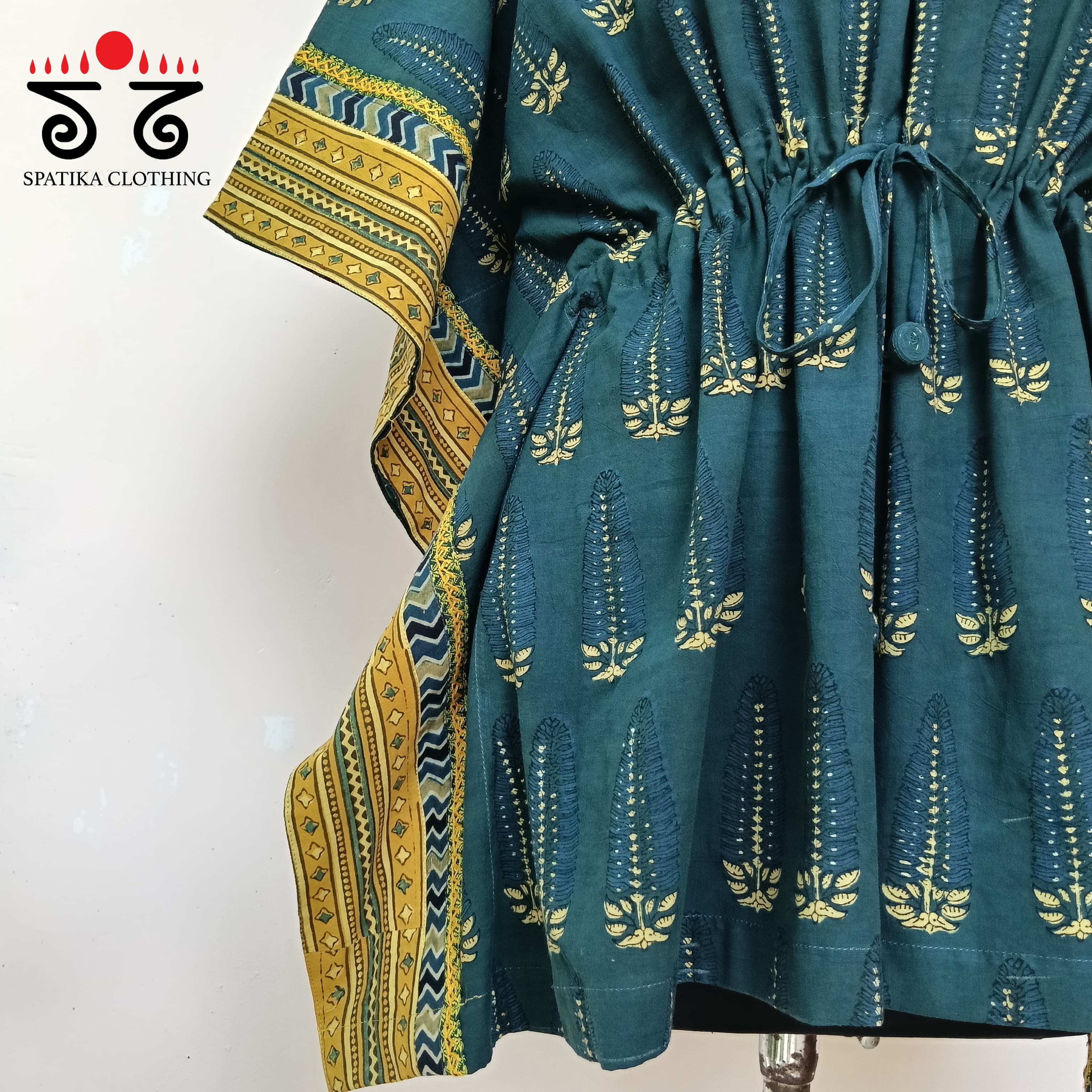 Hand-embroidered Kaftan Top