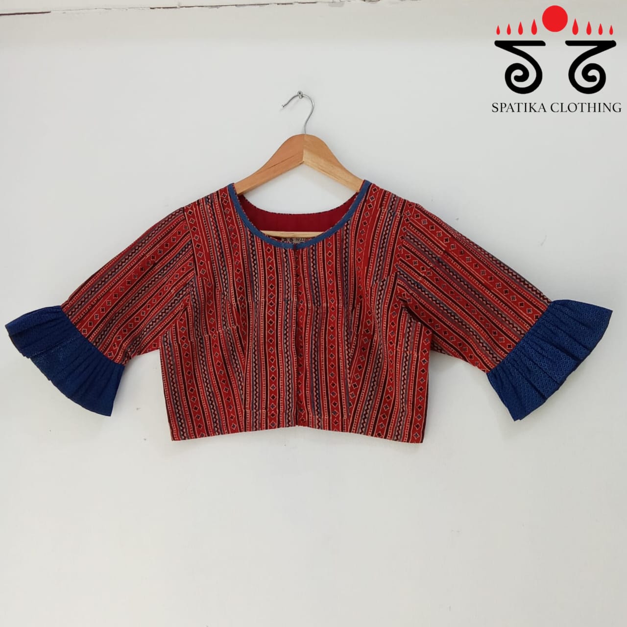 The Ruffle Red Sleeve Blouse