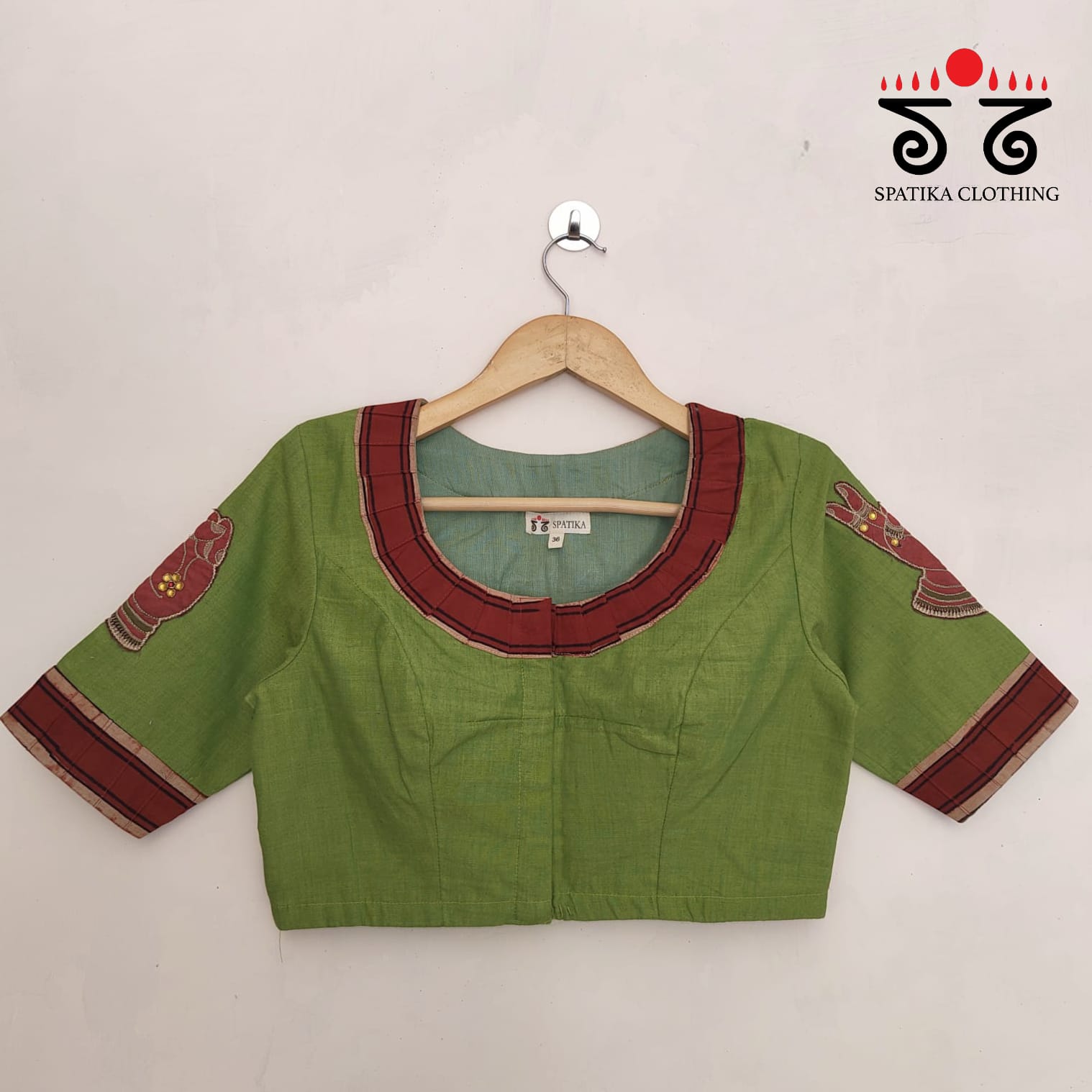 The Mudra - Green Hand Crafted Blouse